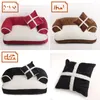 New Four seasons Pet Dog Sofa Beds With Pillow Detachable Wash Soft Fleece Cat Bed Warm Chihuahua Small Dog Bed 675 K2