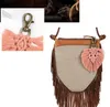 Tassel Keychains for Women Boho key Holder Keyring Macrame Bag Charm Car Hanging Jewelry Gift G1019