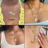 Stainless Steel Number Necklace For Women Gold Plated Dainty 111 222 333 444 555 666 777 888 999 Pendants Choker Chain Numerology Jewelry