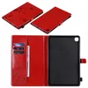 Sockt￤t tablettfodral f￶r Samsung Galaxy Tab T290/T220/T500/T510/T590/P200/P610 CAT BEE pr￤gling PU -l￤derflip Kickstand Skyddsskydd med kortplatser