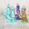 Narghilè Bong d'acqua Dab Straw Oil Rigs Tubi da fumo in silicone Tubi di vetro Accessori per fumo Punta al quarzo