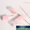 Tubo de brillo de labios rosado de 4,5 ml de plástico, botella de lápiz labial líquido de bricolaje, paquete de contenedor de herramientas de maquillaje vacío