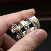 925 Sterling Silver Feather Eagle Claw Nastrój Pierścień Biżuteria Mężczyźni Kobiety Ślub Kleckle Pierścień Prezent GD Otwarcie pierścień