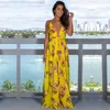 Casual Dresses Säljer Kvinnor Sommar Boho Lång Maxi Klänning Ärmlös V-Neck Splited Pool Party Holiday Floral Beach Sundress