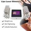 Diode portable lipolaser minceur machine élimination de la cellulite combustion des graisses 14 pads lipo laser corps mince équipement