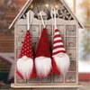 Christmas Decorations 3pcs Forest Old Man Mini Doll Tree Pendant Xmas Decoration For Home Gnome Kids 2022 Year Gifts