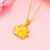 Pendentif Colliers Plaqué Or 24K Pour Femmes Lettre Lotus Calebasse Fête Anniversaire Anniversaire Bijoux