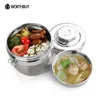 WorthBuy Japanese Thermal Lunch Box For Kids Picnic Camping Portable Rostfri Steel Bento Fruits Food Container Storage Y200429
