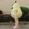 Reklam props pear frukt maskot kostym halloween jul fancy party cartoon character outfit kostym vuxna kvinnor män klänning karneval unisex vuxna