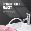 720 graden Universal Splash Filter Kraan Spuitkop Anti Splash Filter Kraan Beweegbare Badkamer Tap Water Saving Nozzle Sproeier 210724