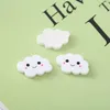 30Pcs 25*16mm Hars Componenten Kleine Cloud Decoratie Ambachten Kawaii Leuke Plaksteen Cabochon Embellishments Voor Scrapbooking DIY accessoires