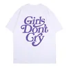 女の子は泣く面白いかわいい紫色のシャツグラフィックティージャパン街路壁の代替グランジ特大Tシャツ女性服210720