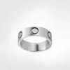 Bandringen Love Screw Ring Ringen voor heren Klassiek Luxe Designer Sieraden Dames Titanium Staal Legering Verguld Goud Zilver Rose Never Fade Not 235s330h