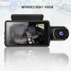 Car DVR 2 Kameror Lens NT96220 Chip FHD 3,0 tums Dash Cam Auto Video Recorder Registrator DVR med infraröd G-sensor