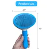 Chat chien brosse Slicker pour la perte de chiens et de chats à poils longs et courts animal de compagnie autonettoyant pour la perte et le toilettage