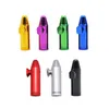 Mini Color metal Smoking pipes aluminum alloy bullet type snuff bottle pipe and cigarette accessories