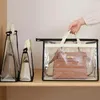 Aufbewahrungstaschen Transparente staubdichte Tasche Organizer Hängende Handtaschenabdeckung mit Reißverschluss Luxuskleidung Staub