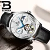 Szwajcarski zegarek mechaniczny Binger Business Men Watches Szkieletowy nadgarstek Automatyczny zegar Waterproof Relogio Masculino5617718