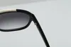 1pcs mode lunettes de soleil rondes lunettes de soleil lunettes de soleil marque de créateur cadre en métal noir lentilles en verre foncé 50mm pour hommes femmes meilleurs étuis bruns