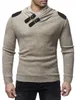 2020秋冬ファッション厚いセーター男性スリムフィットジャンパーニットジッパーデザイン暖かいプルオーバーニット男性服Y0907