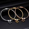 New Style Heart Charm Bracelets Bangl Magnet Clasp With Snake Chain 316L Stainls Steel Women Bangl jewelry