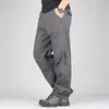 Men's Pants Casual Trousers Sports Overalls Loose Leg Military Tactical Running Mountaineering Training Multi-pocket