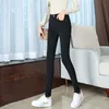 White high waist jeans women spring jeans woman skinny slim OL office lady denim pencil pants female jeans femme trousers 210302