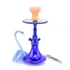 UFO Style Hookah Shisha Bong Rökning Vattenrör Set Ceramic Bowl Arab STEM HOOFAHS VASE 6 Färger One Hose Oil Rigs Tool Tillbehör