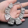 Fili di perline Gioielli GuaiGuai Titanio Colore argento Quarzo Druzy Nugget Wrap Crystal Bracciale fatto a mano per le donne Inte22