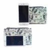 Nieuwe mode dollar patroon mannen vrouwen usd portefeuilles lederen tas rits kleine koppeling portemonnee telefoon polshrible draagbare handtas mobiele telefoon tas