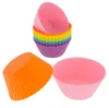 3inch Siliconen Cupcake Liners Mold Muffin Cases Round Vorm Cup Mold SGS Cake Bakpannen Bakware Pasthulppas 8 kleuren DBC DH1353