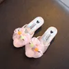 Kinderen Prinses Schoenen met Bowknot Lage Hak Indoor Slippers Casual Meisjes Partij Bruiloft Leder Afmeting 26-36 210712