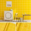 Papier peint à carreaux jaune papier peint nordique Ins moderne Style Simple carré B chambre salon TV fond