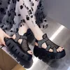 Sandals Bling Shoes Women Platform Summer Breathable Mesh Beach Slippers Walking Ladies Slip On Sandalias Casual Footwear