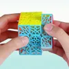 QY DNA Flat Or Concave Third-Order Magic Cube Unique Creative Puzzle Hollow Children's Magic Cube Toys