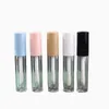 8ml Vacío Claro Brillo de labios Tubos Esmalte Pincel Varita Maquillaje Recargable DIY Envase Cosmético Lápiz labial LOils Blam Botellas transparentes con tapones de goma