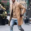 Aelegantmis M-5XL 플러스 사이즈 남성 패션 트렌치 코트 캐주얼 긴 재킷 코트 남성 윈드 브레이커 남성 솔리드 컬러 Outwear Overcoat 210607