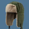 HT3425 Fashion Winter Hat Gruby ciepłe berberyjskie polarowe polar Earflap Cap Mężczyzn Kobiet wełniany wełna rosyjska kapelusz męski kapelusz bombowy 21128301873