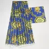 Nouveau tissu de cire de soie africaine impression numérique tissu de cire de satin pour la robe tissu de soie de cire africaine avec mousseline de soie ensemble pour robe de soirée T200817