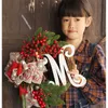 Christmas Wreath Christmas Red Fruit Simulation Flower Home Decoration Holiday Wedding Decorations Iintel Wall Fireplace Wreath 211015