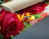 Papier peint mural HD fleurs roses en relief 3d papier peint fleur romantique intérieur décoratif soie 3d papier peint Mural