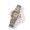 Iced Out Se New Fashion Hip Hop Punk Gold Silver Mens Ins Design Full Diamond Calender Large Dial Watches Gift3662768