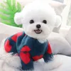 Осень и зимняя одежда любовь печатание Pet Teddy Cat Bichon Pomeranian VIP маленькая собака Шнауцер вязаный свитер 211027