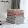 Manta de gran tamaño REGINA pura Natural, exquisita manta de punto Mossstitch para cama, funda acogedora para sofá, manta de viaje