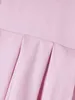 Baby Lace Insert Bow Back Fold Pleated Ruffle Trim Dress SHE