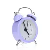 Andra klockor tillbehör enkla väckarklocka sovrum tung sovhytt modern dubbel stum fast färg legering rostfritt stål metall #10