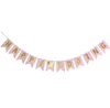 nuove forniture per feste Just Married Happy Birthday Bunting Banner Lettera Hanging Ghirlande Bandiere con corde pastello Baby Shower Decorazioni per matrimoni EWF5951