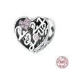 Mix Heart Shaped Beads S925 Sterling Silver Big Hole Charms Loose Bead for DIY European Beaded Bracelet Necklace Jewelry Accessories