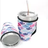 Iced Coffee Cup Sleeve Neoprenisolerad ärmkopplingskåpa för 30oz 32oz Tumbler Vattenflaska med bärhandtag Carrier Holder Väskor Väska