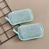 Dubbelsidig Kök Magic Rengöring Sponge Scrubber Svampar Skål Tvätt Handdukar Scouring Pads Badrum Borste Torka Pad 5501 Q2